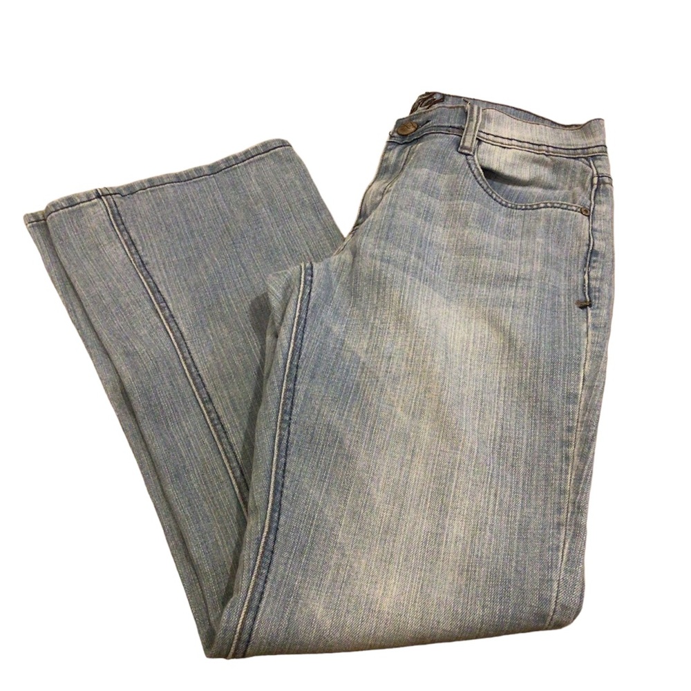 Foster Jeans Wide Leg Flare Light-Wash Size 4